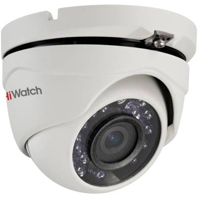 Уличная HD-TVI камера-сфера 1Мп HiWatch DS-T103 с ИК-подсветкой и поддержкой CVBS