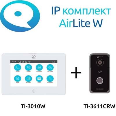 Комплект IP домофонии True IP Wi-Fi AirLite W: вызывная панель + монитор