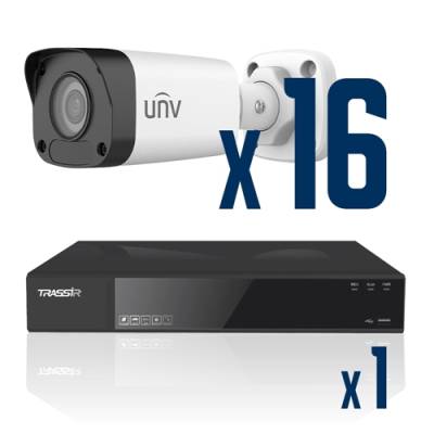 Комплект видеонаблюдения TR-N1216P v2 + 16 камер  IPC2122LB-SF28-A
