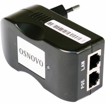 PoE-инжектор OSNOVO Midspan-1/151A, установка в розетку 220 В